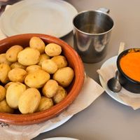 Papas arrugas at El Casco de Gáldar in Gran Canaria