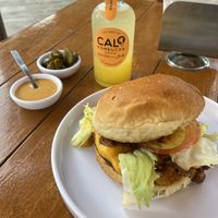I ordered the chili vegan burger and it was amazing! I recommend coming here 😌  at The Forward Thinking Eatery in San Jose Del Cabo