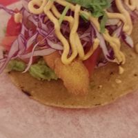 Unas de mis comidas favoritas antes de dejar de comer la proteína animal era el camarón y después de 4 años quedé impresionada con este taco de  camarón !! Super recomendado  at The Forward Thinking Eatery in San Jose Del Cabo