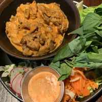 Vegan oyster mushroom lettuce wraps  at Puttshack   in Oak Brook