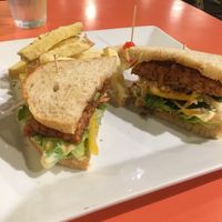 Vegan tempeh sando  at Kick Back Cafe in Tokyo