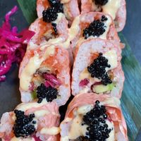 How is this even made ?! deliciously wonderful!   at Niku Nashi Sushi in Los Angeles