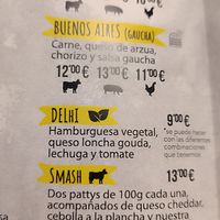 Carta at O Aviador Burgers in Ourense