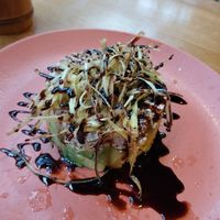 Tofu and avocado tartar. With crispy leek at Musume Sushi in Florianopolis