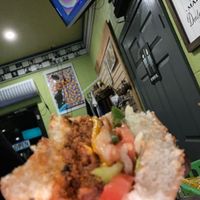 Vegan Hot Sausage poor boy. I like mine on bun instead of French bread.  at 2 Phat Vegans in New Orleans