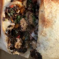 Vegan Jerk chicken wrap at 2 Phat Vegans in New Orleans