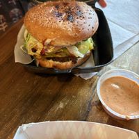 Bacon cheeseburgerr  at 2 Phat Vegans in New Orleans