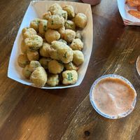 Fried okraa  at 2 Phat Vegans in New Orleans