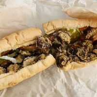 Fried mushroom 🍄‍🟫 Poboy  at 2 Phat Vegans in New Orleans