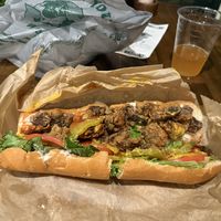 Fried mushroom po boy   at 2 Phat Vegans in New Orleans