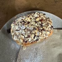 Hazelnut pain au chocolate   at The Cosy Cafe in Hay-on-wye