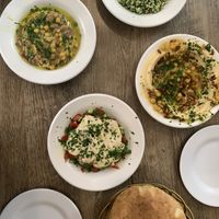 Hummus, Tabouleh & arabic salad   at Lina in East Jerusalem