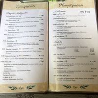 Menu   at Vinavegana in Vienna