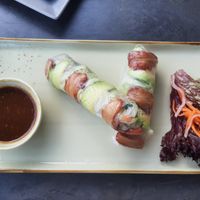 Summer rolls at Vinavegana in Vienna