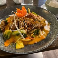 Curry with seitan  at Vinavegana in Vienna