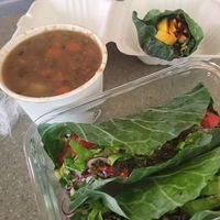 Lentil soup, raw tacos, hand roll at Try it Raw in Birmingham