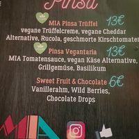 Vegane Pizza at Mia Restaurant in Trostberg