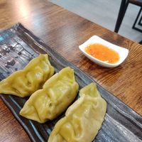 Steamed Gyoza (not homemade) at Kali Sushi Bar in Santander