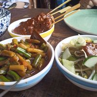 Sateh, gado gado and delicious beans at De Javaan in Oudeschans