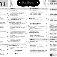 Menu at Obiecana Cafe in Lodz