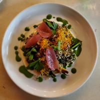 "The Vegetable" (spring), baby artichokes, spinach, cauliflower, quinoa, olive oil at Chaval in Portland