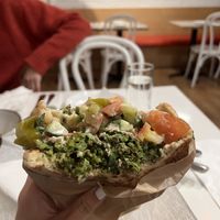 Falafel sandwich  at Miriam Street Food in Brooklyn