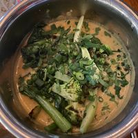 Green vegetable curry at Ghee Indian Kitchen in Kendall