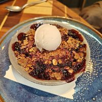 mixed berry cobbler at Twelvemonth in Burlingame