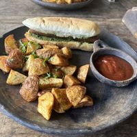 Choripan  at Axul Cafe in Concepcion De Ataco