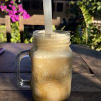 Salted Caramel Frappé w/almond milk (ask for no cream)  at Axul Cafe in Concepcion De Ataco