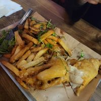 Fish and chips at The Camden Eye in North West London