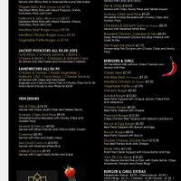 Online menu at The New Sundial in South Shields