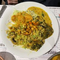 plated up curry 😋  at Vegan India - Gloucester Rd in Bristol