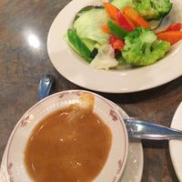 steamed vegetables with peanut sauce at Chili Basil Thai Grill in Lynnwood