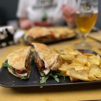 Burger “ghost” with vegan mozzarella and Pinsa bread   at E Street in Tivoli