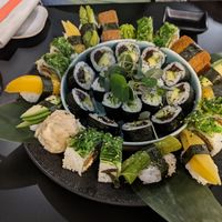 Vegan sushi plate at Barfüsser Sushi Bar & Lounge in Adliswil