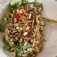 Tofu pad Thai  at Luka in Lisbon
