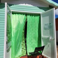 The stand at Evergreen Health Plus in Bridgetown