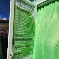 The menu at Evergreen Health Plus in Bridgetown