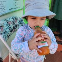 Fresh juice: melon, passion fruit, orange and apple at Evergreen Health Plus in Bridgetown