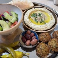 Falafel and Hummus  at MAZU in Yellow Springs
