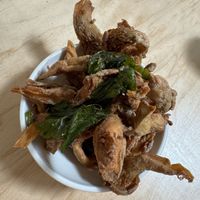 The Yansu oyster mushrooms  at MAZU in Yellow Springs