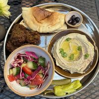 Hummus platter  at MAZU in Yellow Springs