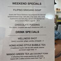 Weekend specials  at MAZU in Yellow Springs