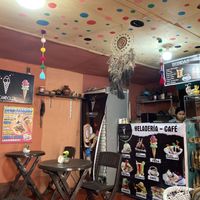 Cafe from the inside.  at Rocambolesc Heladería in Pisac