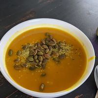 Goldenmilk butternut squash soup at CoCre Cafe in Augusta