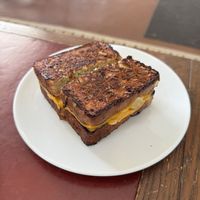 Apple grilled cheese with tempeh bacon   at CoCre Cafe in Augusta