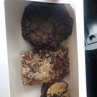 Chocolate sandwich cookie; magic bar; chocolate pb cupcake  at Maggie Magee's Bake Shop in Fircrest