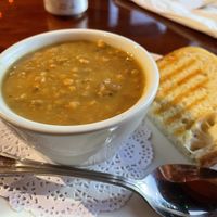 Lentil soup  at Panini Kabob Grill in Carlsbad