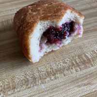 Cronut with berry filling. 100% vegan.  at Vio Handcrafted Pastries in Vacaville